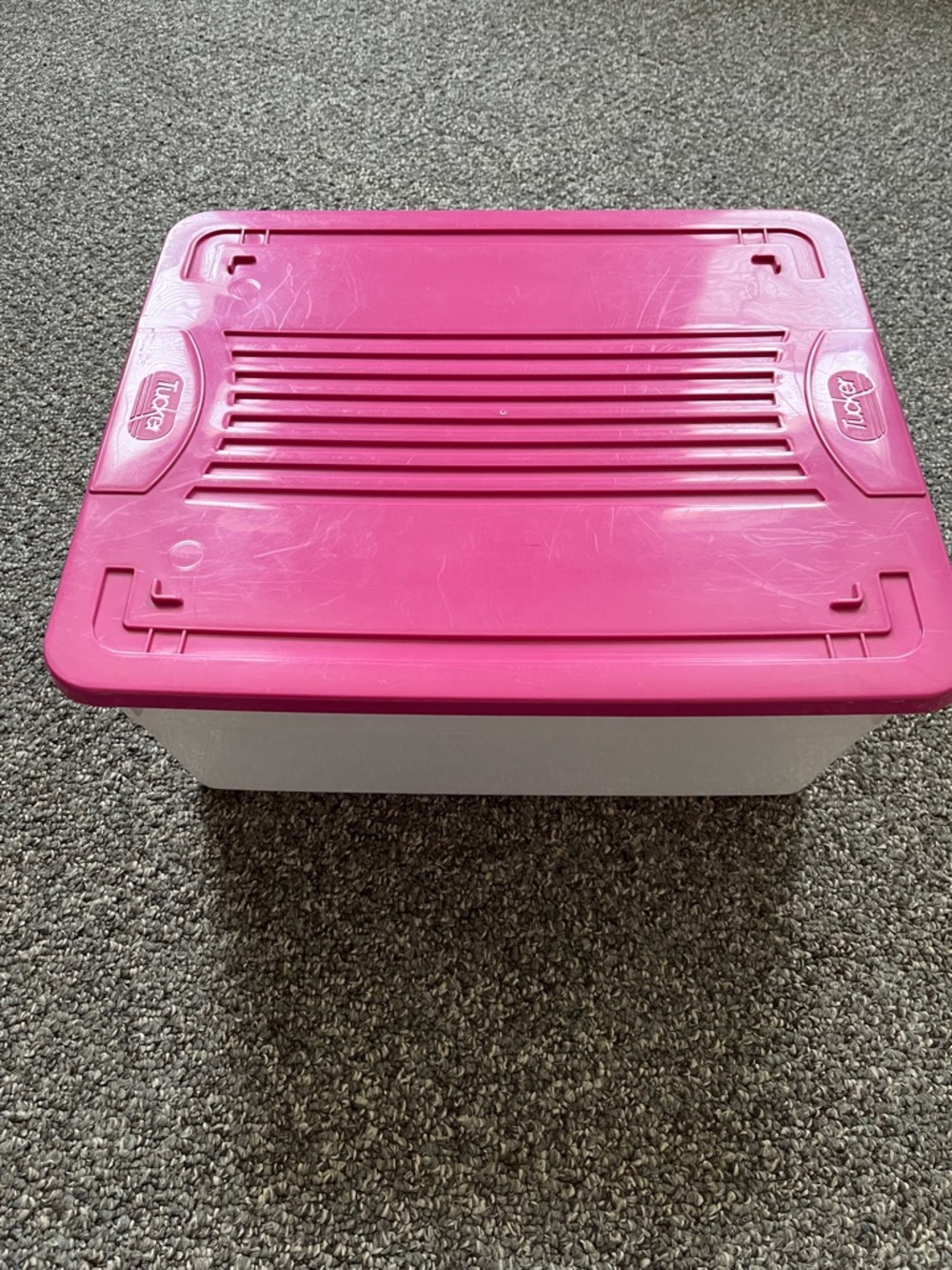 Vintage tucker Plastic Storage Bin